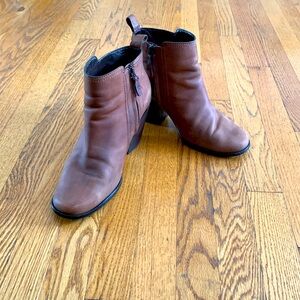 Brown nubuck Cole haan booties